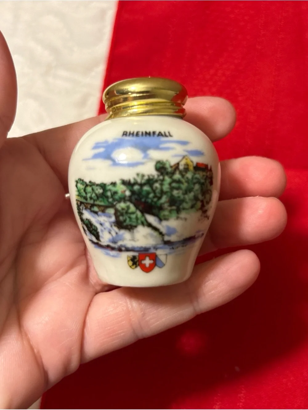 Brach Made in Germany Porcelain Miniature - White with Floral Accent